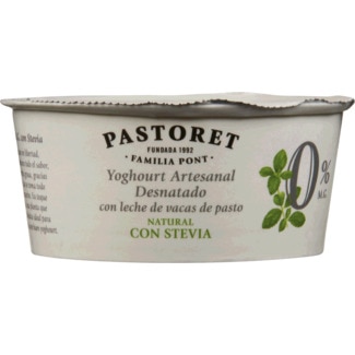 Pastoret Iogurte Artesanal Natural com Stevia 0% embalagem 125 g
