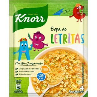 KNORR sopa de letritas A B sobre 82 g