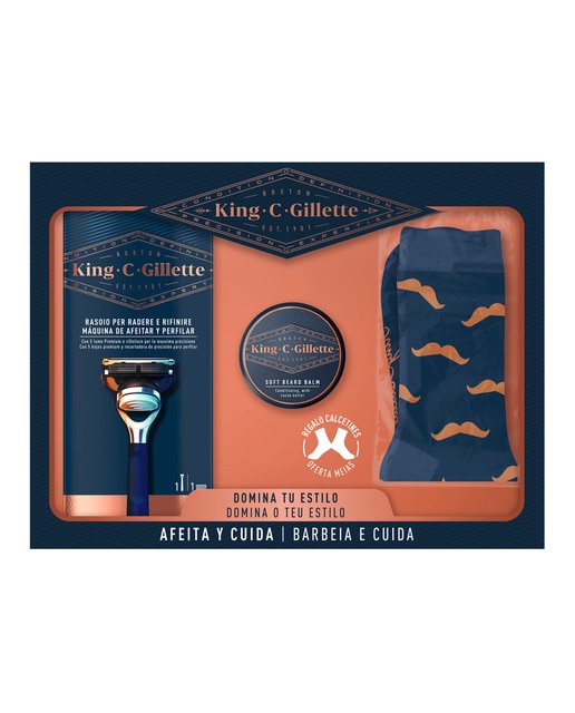 Estuche de regalo para hombre afeita y cuida King C. Gillette