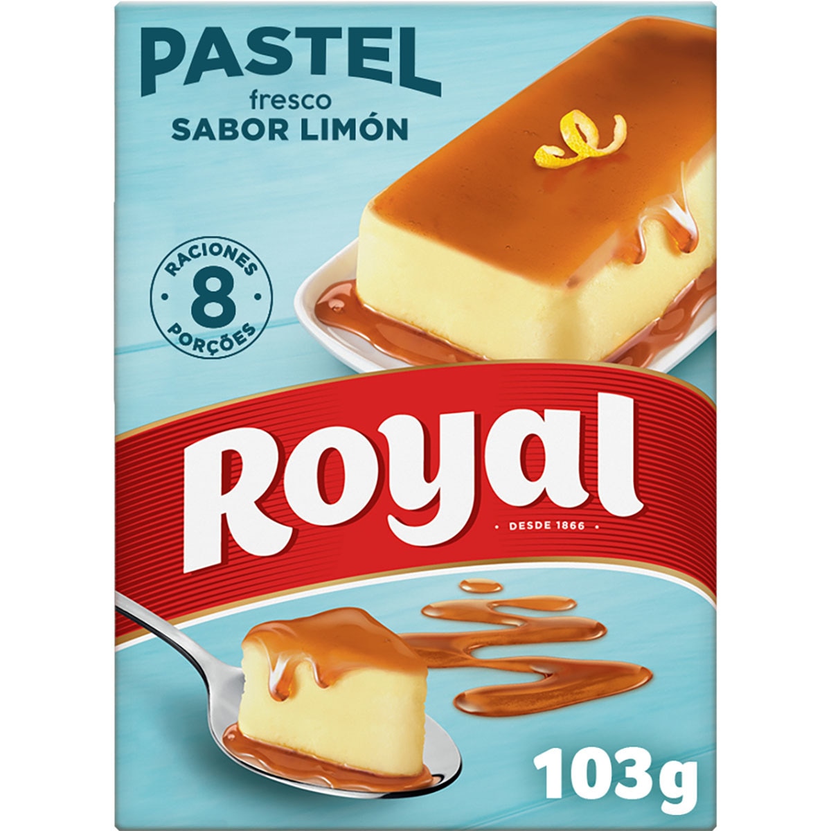 pastel fresco para preparar sabor limón 8 raciones