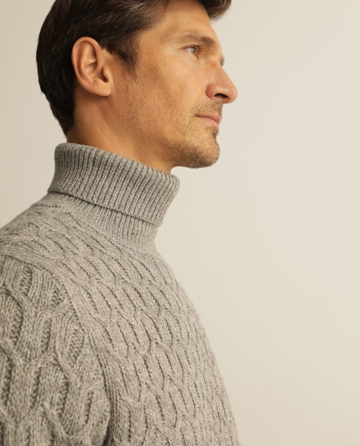 mens gray turtleneck sweater