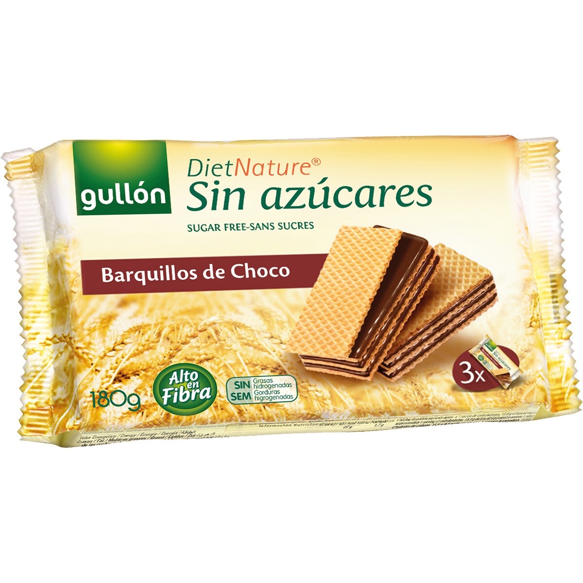 Buy sugar free chocolate wafers packet 180 g · GULLON DIET NATURE ...