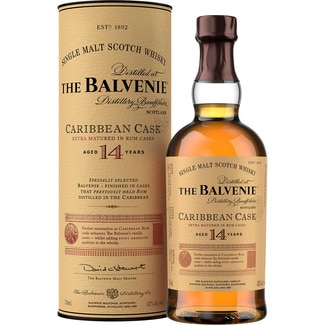 THE BALVENIE Caribbean Cask whisky aged 14 years bottle 70 cl