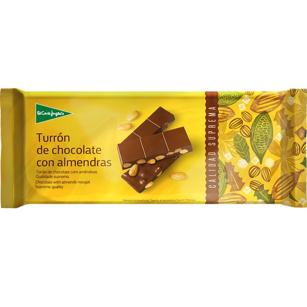 Turrón De Chocolate Con Almendras Calidad Suprema Tableta 250 G · El 