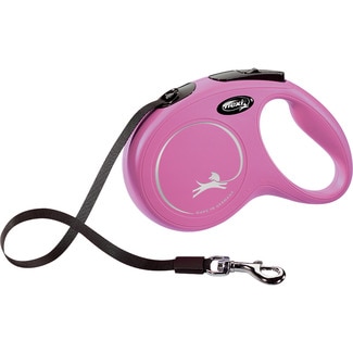 FLEXI New Classic Ausziehleine für Hunde in Rosa Größe S 5 m 1 Einheit