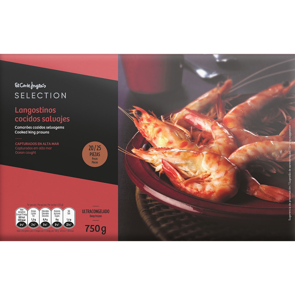 langostino salvaje cocido 20-25 piezas