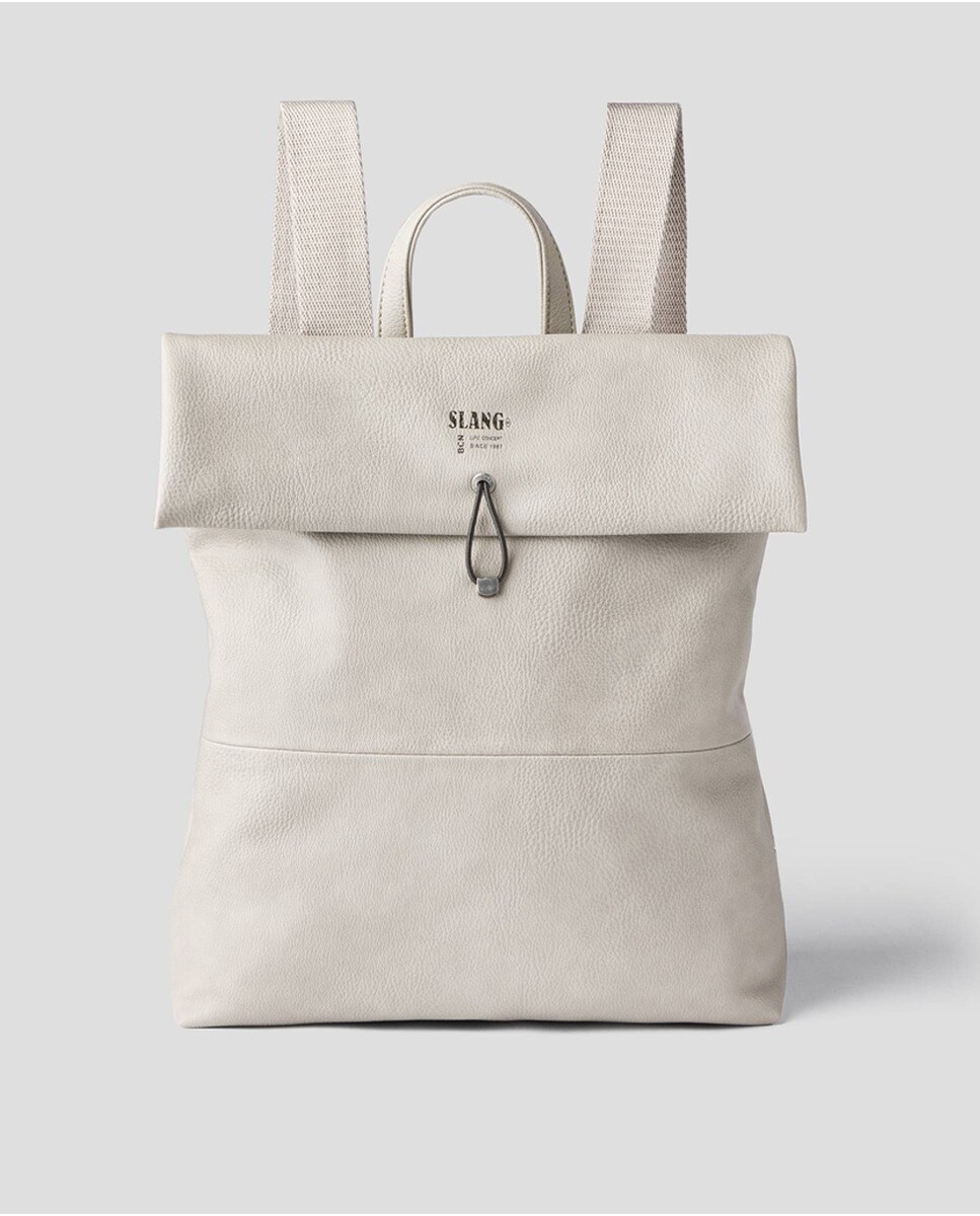 Slang women's beige backpack with flap · Fashion · El Corte Inglés