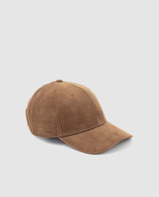 brown corduroy cap