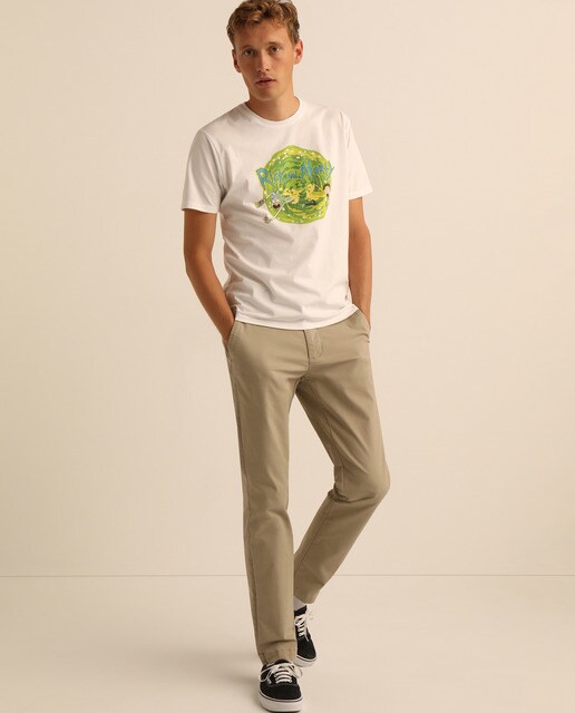 Men's straight-cut stone chinos · Men's 