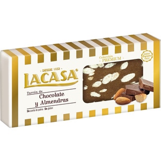 LACASA Supreme Quality gluten-free chocolate and almond nougat tablet 250 g