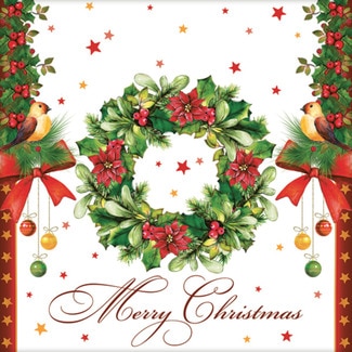 GABBIANO El Ghirlanda Christmas paper napkins 3-ply 33x33 cm packet 20 units