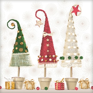 GABBIANO Weihnachtspapierservietten El Alberelli 3 Lagen 33x33 cm Paket 20 Einheiten