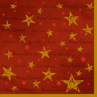 GABBIANO El Stelle Christmas paper napkins 3-ply 33x33 cm packet 20 units