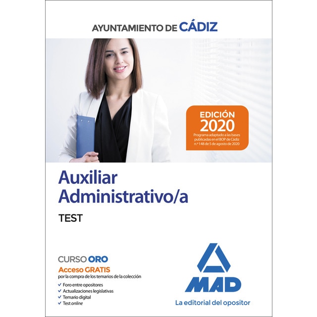 Auxiliar administrativo del ayuntamiento de cádiz. Test