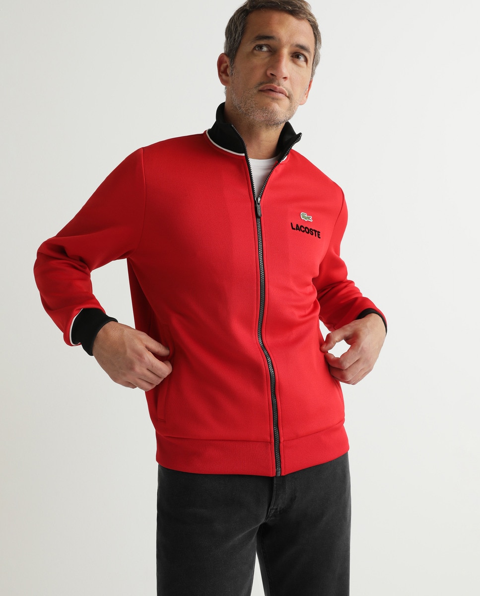 Men's red sports jacket with zip · Lacoste · Fashion · El Corte Inglés
