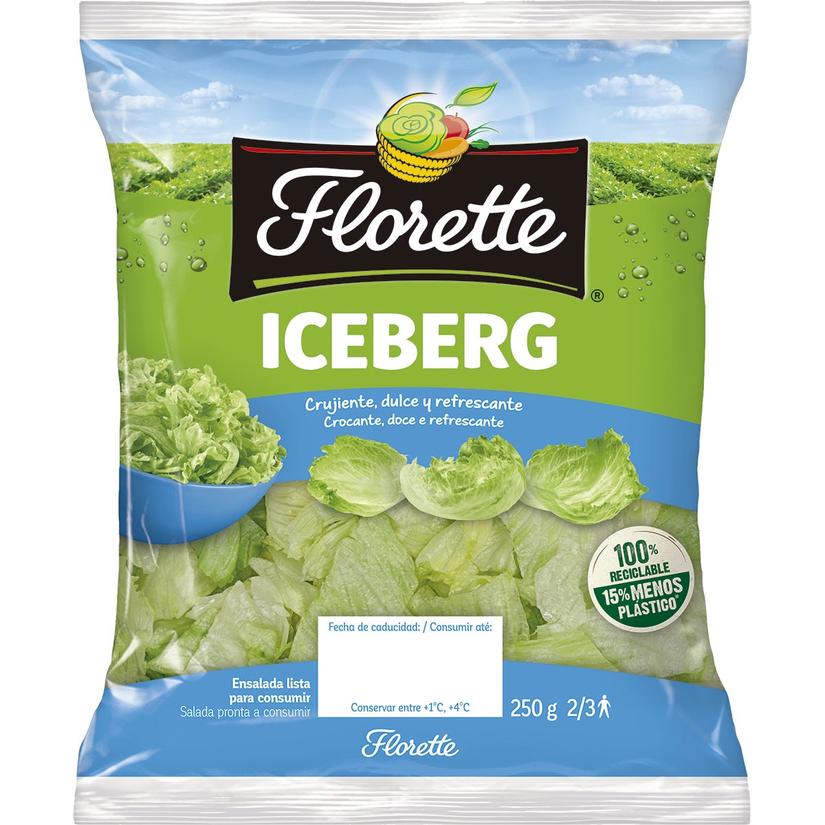 Buy Iceberg lettuce salad bag 250 g · FLORETTE · Supermercado El Corte