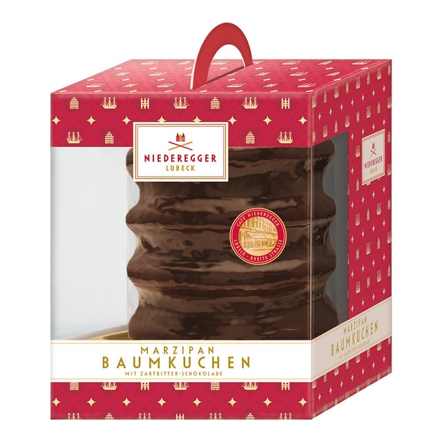 Bizcocho árbol de chocolate Baumkuchen Niederegger