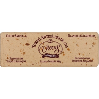 VICENS turrón blando de almendra tableta 500 g