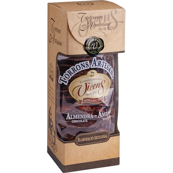 VICENS tortitas de turrón de almendra bañadas en chocolate Calidad Suprema bolsa 300 g