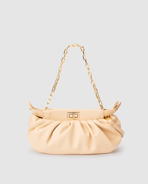 beige evening clutch