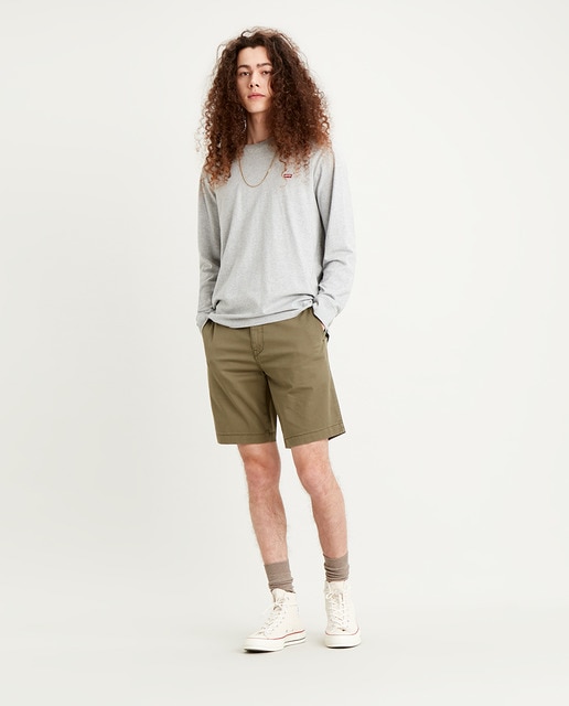 Bermuda tipo chino de hombre verde oscuro