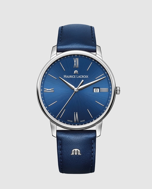 Reloj de hombre Maurice Lacroix Eliros EL1118-SS001-410-1 de piel azul