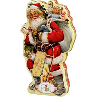 Heidel Bombos de Chocolate de Leite Pai Natal lata 86 g