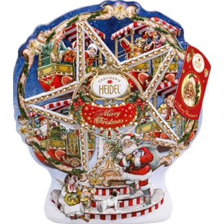 Heidel Bombons de Chocolate de Leite Roda Natal lata 118 g