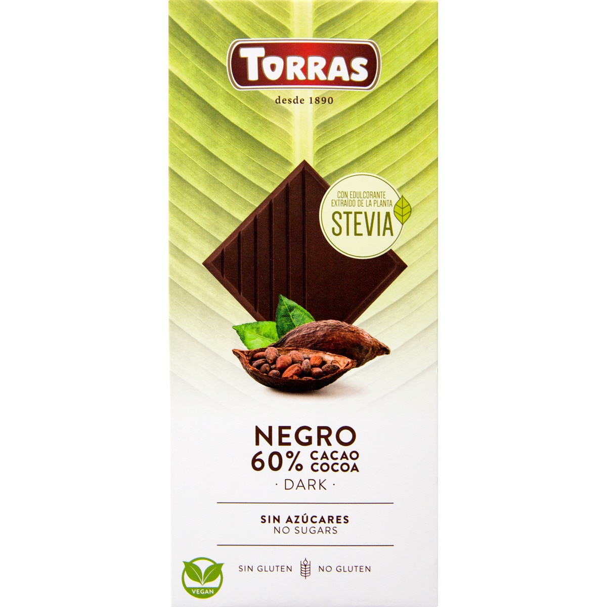 Buy Stevia 60 cocoa sugarfree dark chocolate with stevia, glutenfree