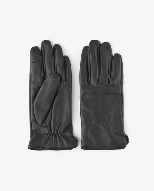 Guantes de piel de mujer Pieces negro