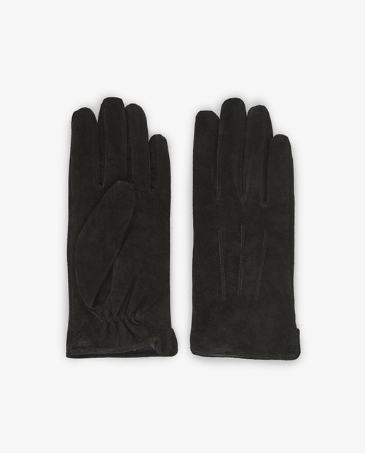 Guantes de ante de mujer Pieces negro