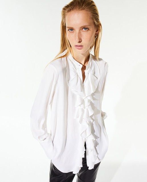 white shirt frill