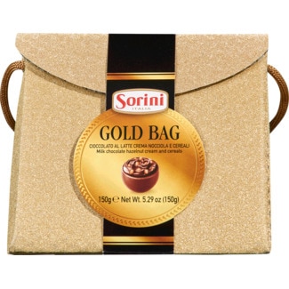 Sorini Bombons de Chocolate de Leite Gold Bag embalagem 150 g