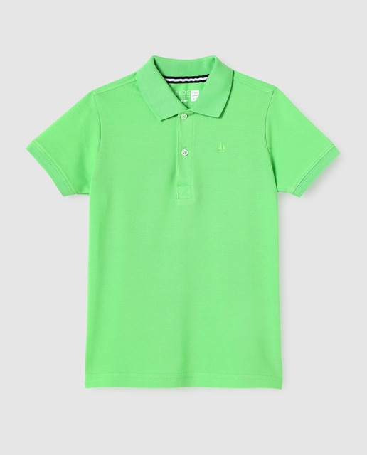 green polo shirt school