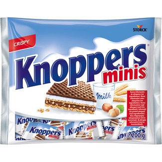 KNOPPERS Minis wafer biscuits with milk and hazelnuts bag 200 g