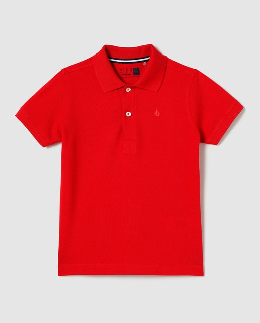 Boys' plain red polo shirt · Children's fashion · El Corte Inglés