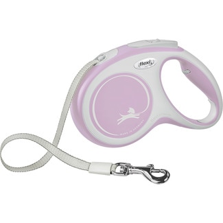 FLEXI New Comfort correa extensible para perros rosa y blanca talla M 5 m 1 unidad