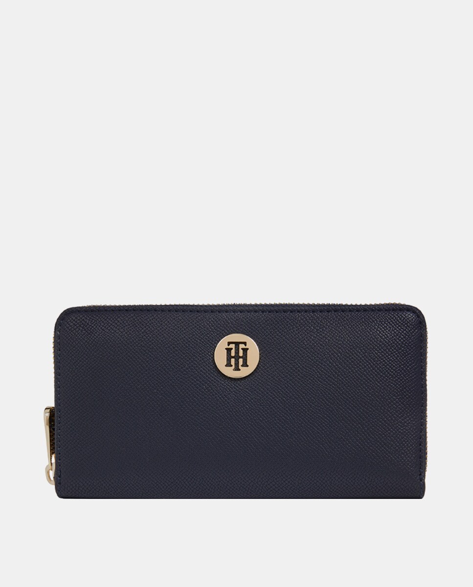Tommy Hilfiger women's large navy blue wallet with zip · Tommy Hilfiger