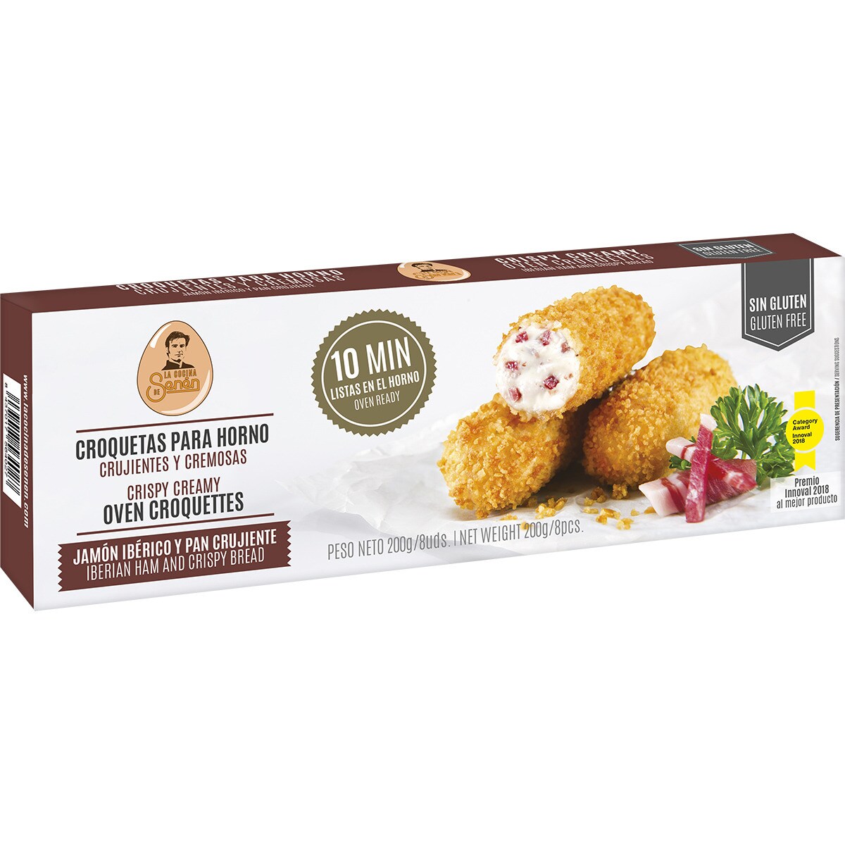 Iberian ham and crispy bread croquettes for baking case 240 g · LA