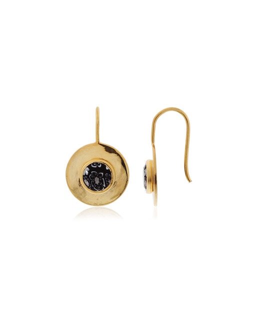 Pendientes Circle Murano Dark Hippie Gold