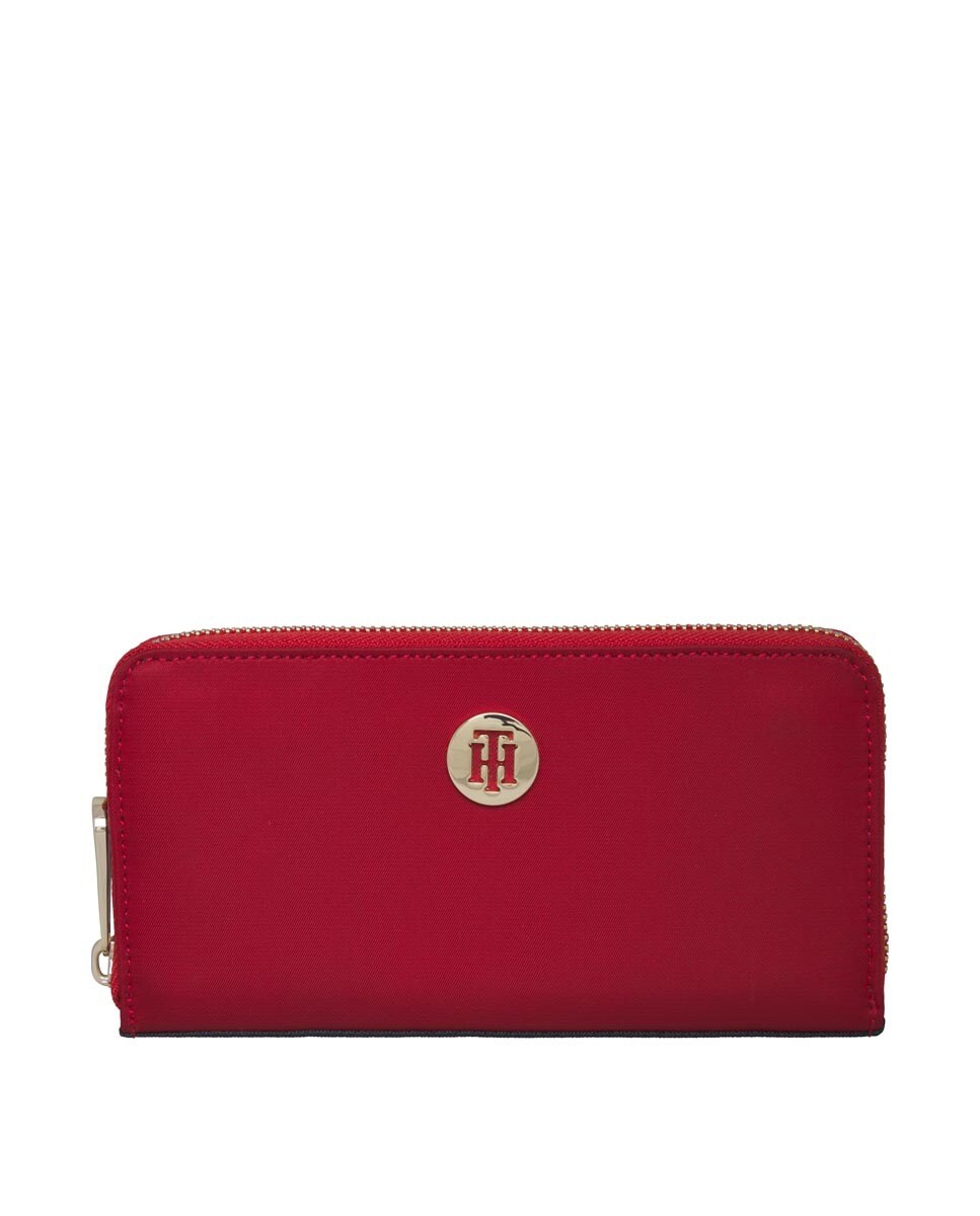 Tommy Hilfiger women's large red wallet with zip · Tommy Hilfiger