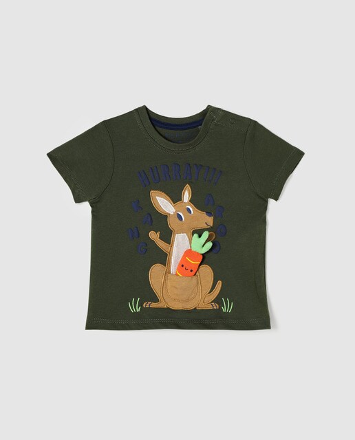 T Shirt Bebe Garcon Vert Kangourou Freestyle Mode El Corte Ingles