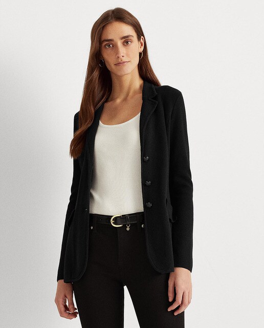 plain black blazer womens