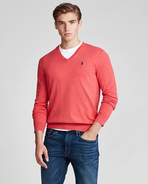 pink polo sweater mens