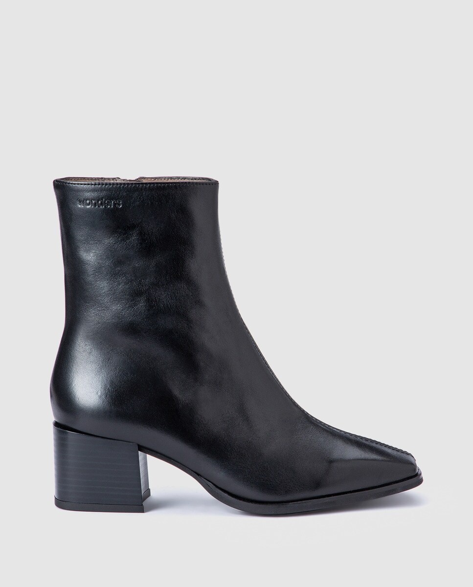 Wonders women's black leather ankle boots · Wonders · Fashion · El