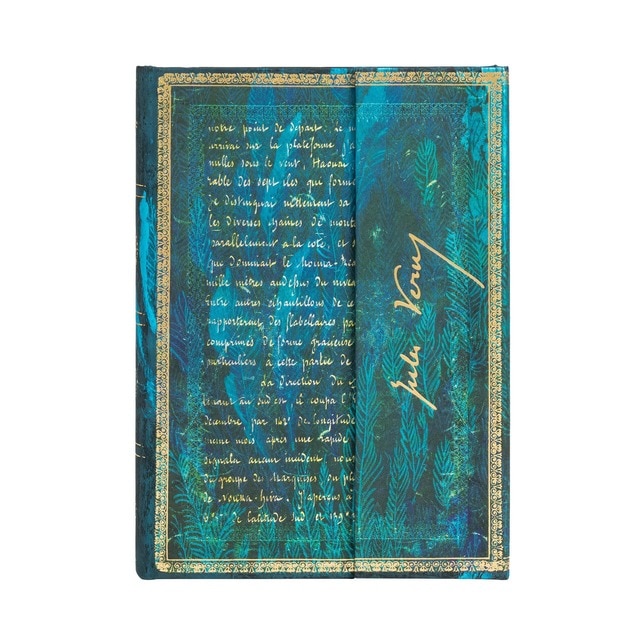 Libreta Verne, Veinte Mil Leguas Midi 130 × 180 Rayada Paperblanks Azul.