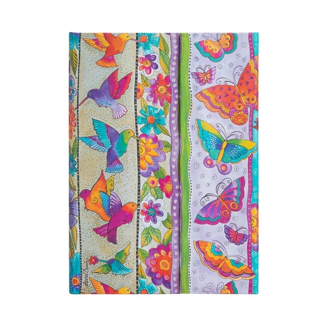 Libreta Mariposas y Colibrís Midi (130 × 180) Lisa Paperblanks Multicolor.