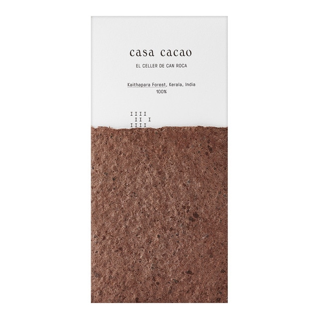 Tableta de chocolate Negro 100% India Casa Cacao El Celler de Can Roca