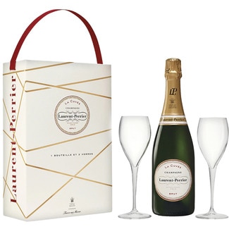 LAURENT PERRIER La Cuvée champagne brut botella 75 cl + dos copas