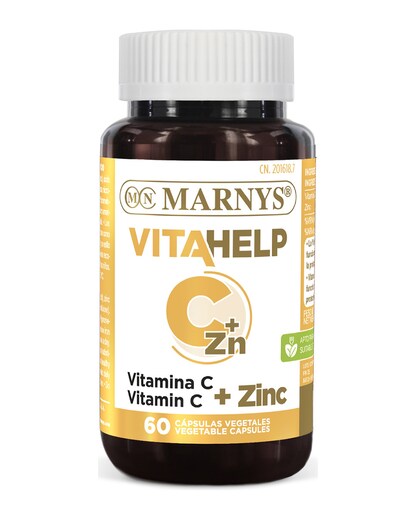 60 cápsulas vegetales Vitahelp Vitamina C + Zinc Marnys